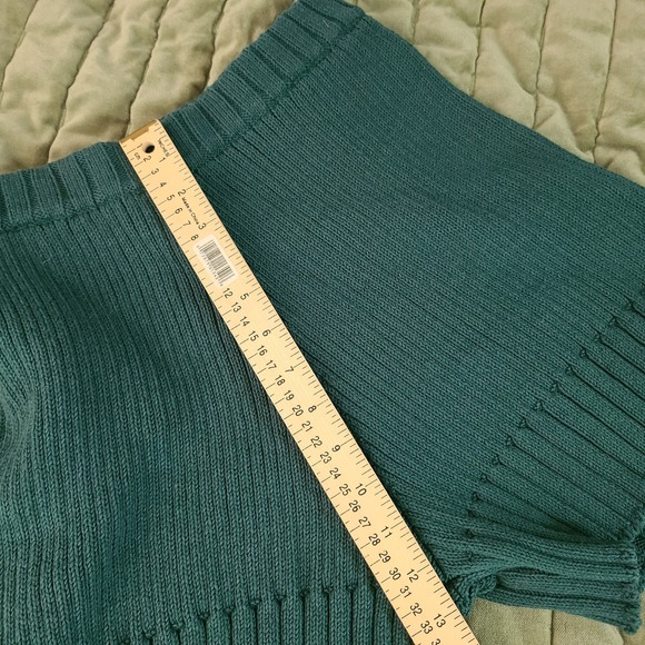 Free People FP Beach Rib Knit Trez Set Mock Neck Sweater Pull-on Shorts Green S - Picture 14 of 14